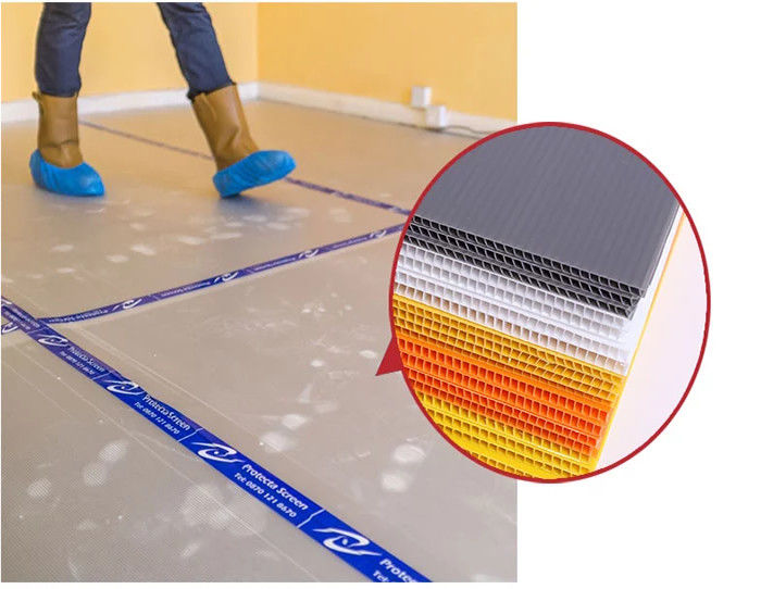 Orange runzelte Plastikblasen-Blatt der abdeckungs-12mm für Boden-Schutz